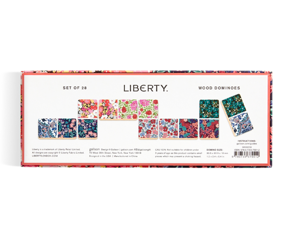 Liberty Floral Wood Domino Set