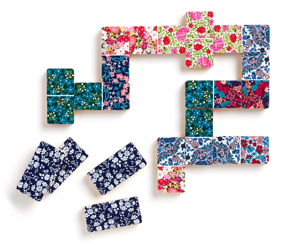 Liberty Floral Wood Domino Set