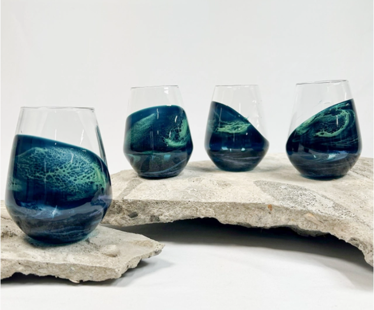 Lynn & Liana Resin Coated Entertaining Glasses