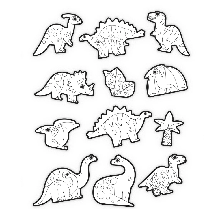 Coloring Stickers: Dinosaurs