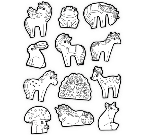 Coloring Stickers: Unicorns