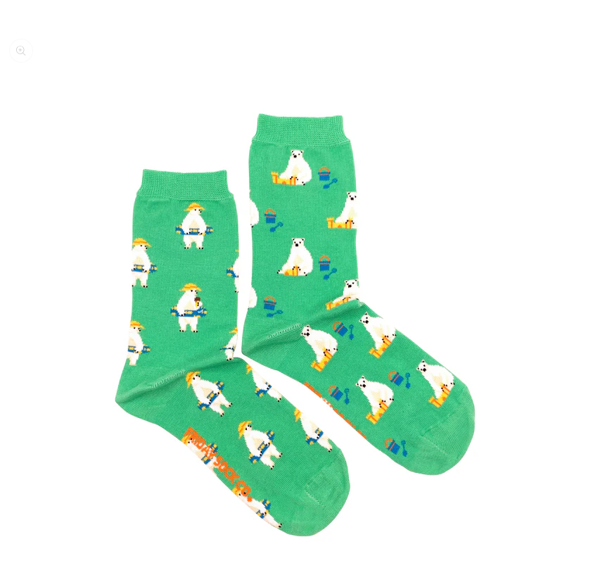 Women's Polar Bear at the Beach Socks