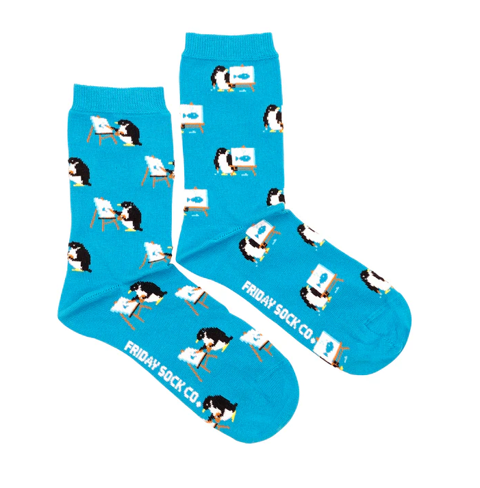 Women's Penguin Painting Socks