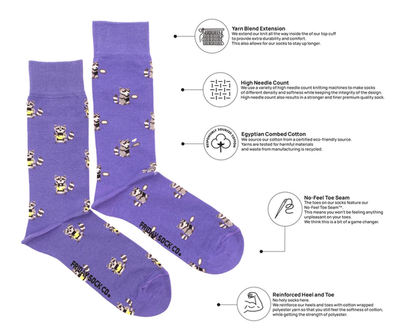 Men's Raccoon Cooking Socks