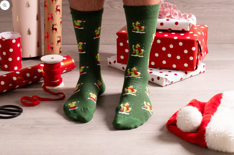 Men's Ugly Christmas Cactus Socks - 0