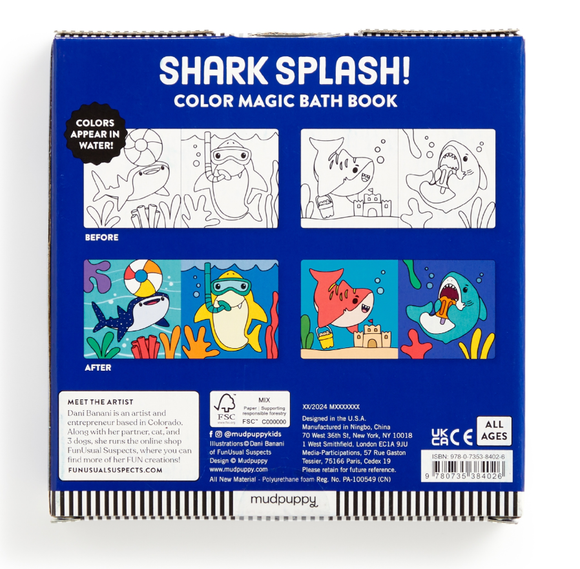 Shark Splash! Colour Magic Bath Book