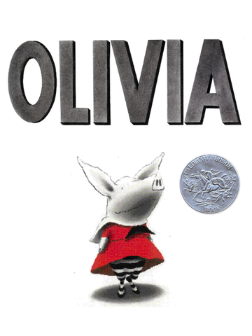 Olivia Book - Handmade Canadian Olivia book with silver emblem, unique gift for babies and kids.