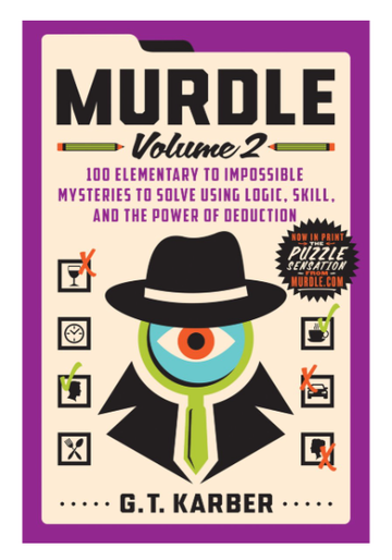 Murdle: Volume 2 - Murdle Volume 2 book cover with purple border, unique eye illustration and bold black text, handmade Canadian gift.
