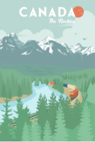 The Rockies Canada Travel Magnet