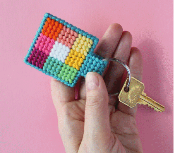 Colour Theory Keychain - Plastic Canvas Kit