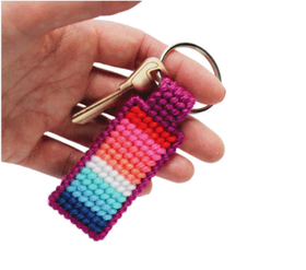 Pink Keychain - Plastic Canvas Kit