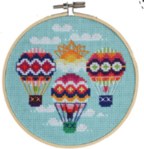 Hot Air Balloon Cross Stitch Kit - 0