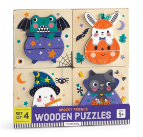 Halloween Set of 4 Wood Puzzles