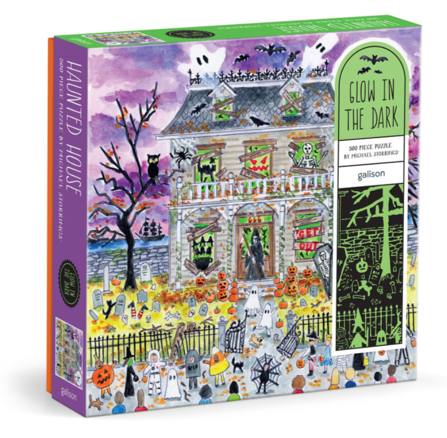Michael Storrings Haunted House 500 Piece Glow in the Dark Puzzle