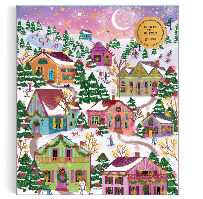 Joy Laforme Snowcap Village 1000 Piece Foil Puzzle - 0