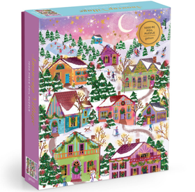 Joy Laforme Snowcap Village 1000 Piece Foil Puzzle