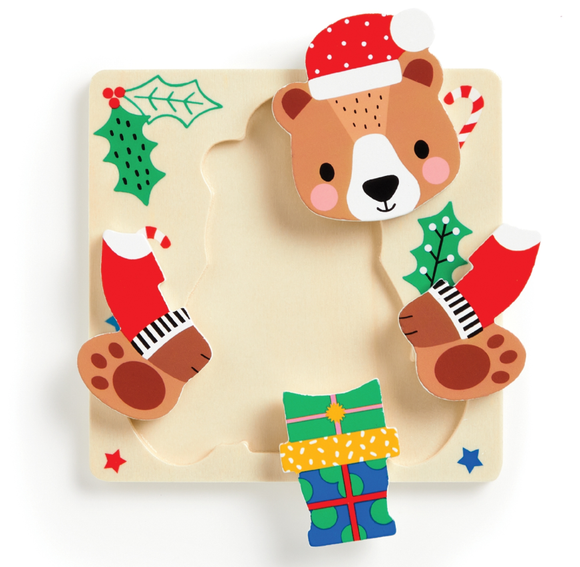 Christmas Set of 4 Wood Puzzles