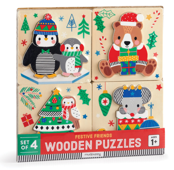 Christmas Set of 4 Wood Puzzles