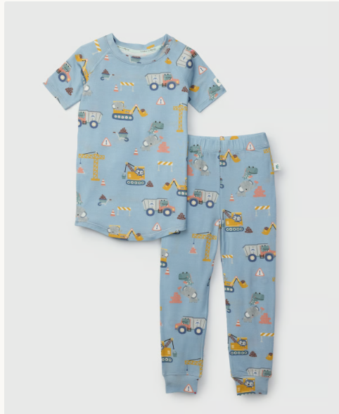 Tiny Engineers Short Sleeve Long Pants Pajama Set (Loulou Lollipop)