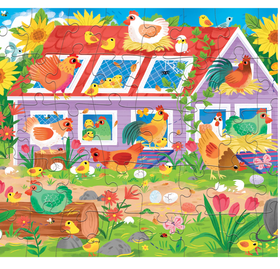 50 PC Flat Puzzle: Chicken Coop - 0