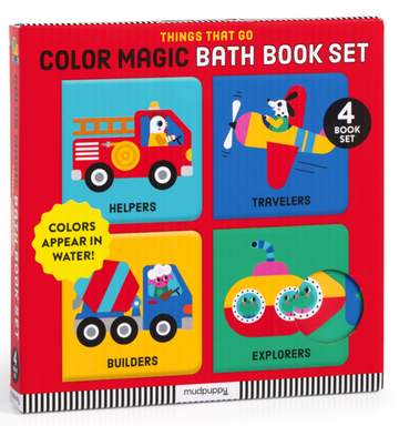 Things That Go Color Magic Bath Book Set