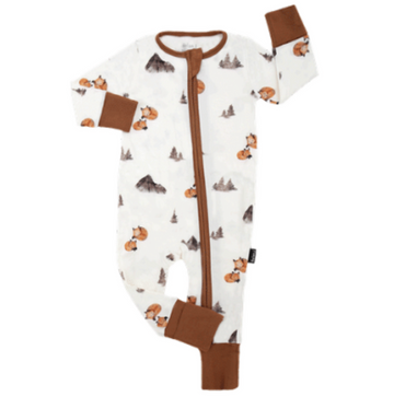 Footless Sleeper with Fold-over Cuffs -Foxes (Belan. J)