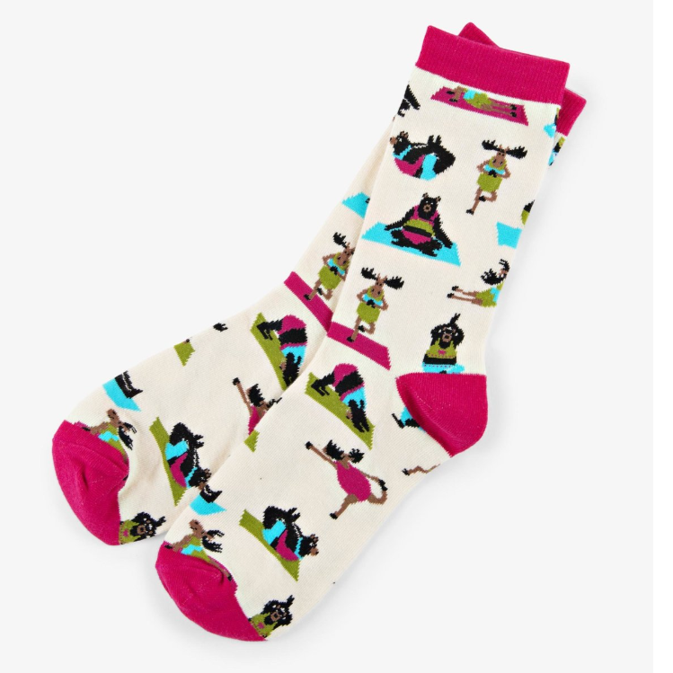 Wild Yoga Crew Socks (women)