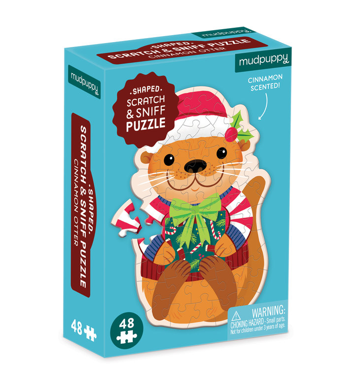  Cinnamon Otter 48 Piece Scratch and Sniff Shaped Mini Puzzle 