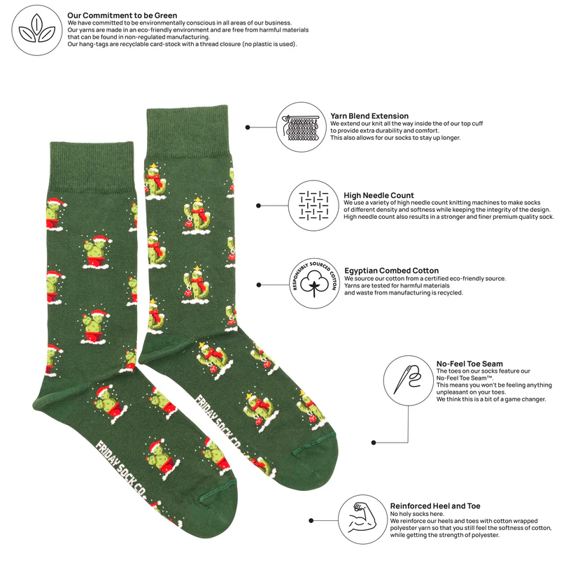 Men's Ugly Christmas Cactus Socks