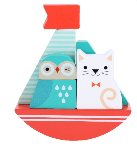  Owl & the Pussy-Cat Wooden Stacking Toy