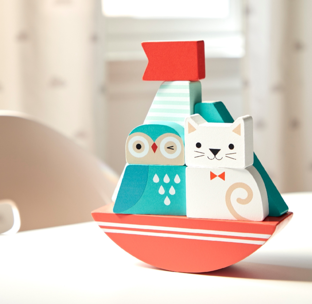  Owl & the Pussy-Cat Wooden Stacking Toy