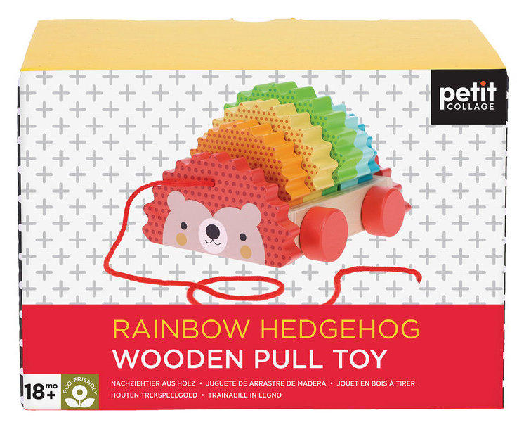 Rainbow Hedgehog Wooden Pull Toy