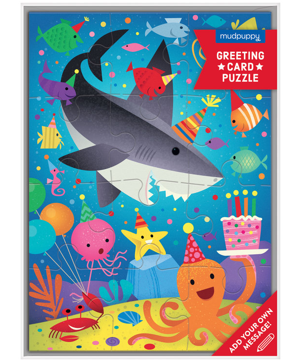 Shark Party Greeting Card Puzzle