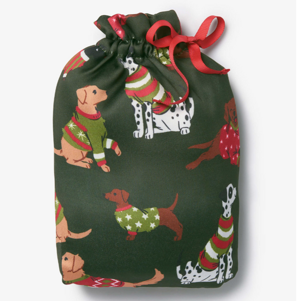 Woofing Christmas Reusable Gift Bag Set