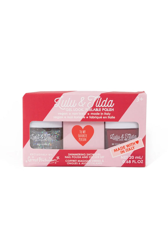 Shimmering Showgirl Nail Polish and Sticker Set