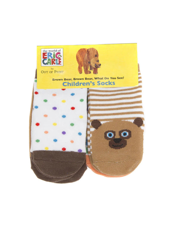 World of Eric Carle Brown Bear, Brown Bear, What Do You See? Children's Socks (4-pack) --- size 2-3T