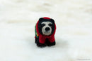 Needle Felted Holiday Spectacled Bear with Lights Ornament-2