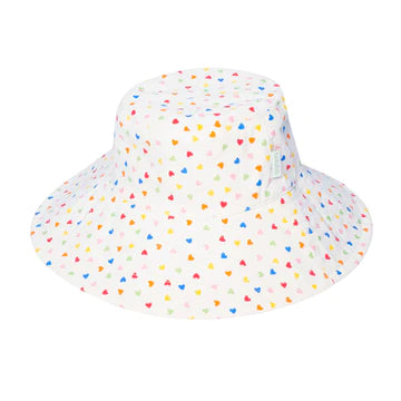 Rainbow Hearts Reversable Sun Hat | 3-6 years