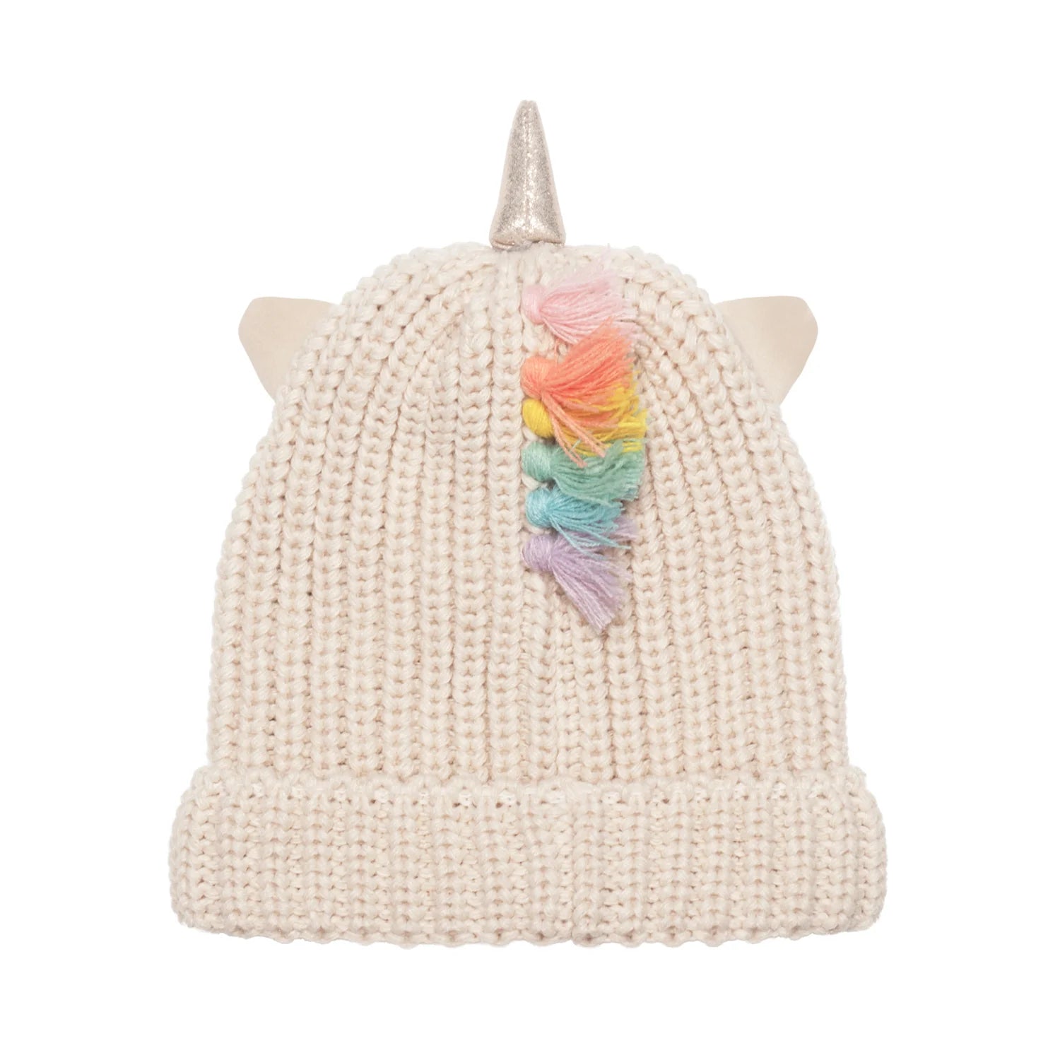 Rainbow Unicorn Knitted Hat - 0