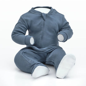 True Blue - Organic Cotton Footed Sleeper (ZippyJamz) - 0