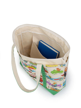 Richard Scarry: Cars and Trucks and Things That Go - Large Zippered Tote - 0