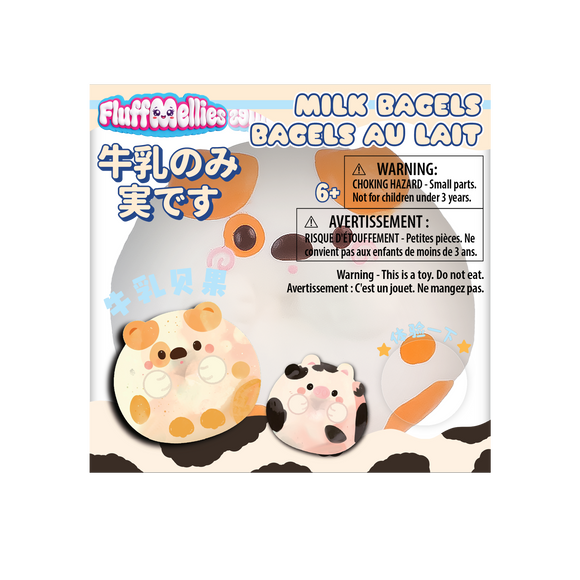 Fluffmellies Milk Bagels Squishy Toy