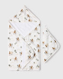 Loulou Lollipop Hooded Towel Set (various patterns)-10