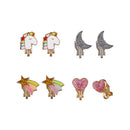 Rainbow Unicorn Clip On Earrings-2