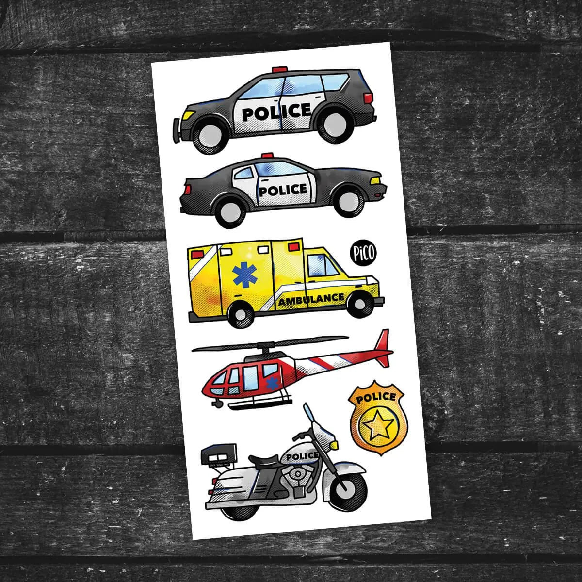 911 Emergency - Temporary Tattoos