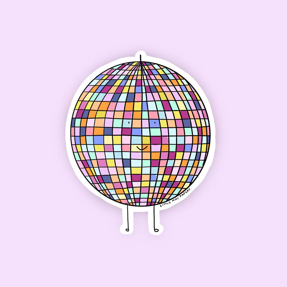 Disco Ball Smiley Sticker