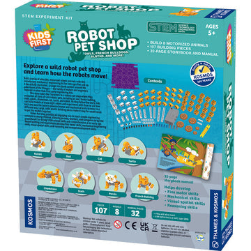 Kids First: Robot Pet Shop: Owls, French Bulldogs, Sloths, and More!