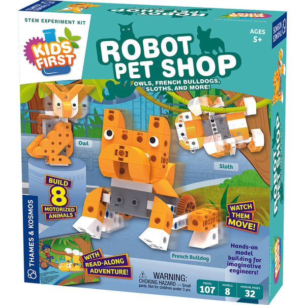 Kids First: Robot Pet Shop: Owls, French Bulldogs, Sloths, and More!