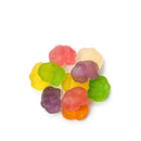 Vegan Baby Elephants (Squish) - Assorted translucent vegan gummy candies shaped like baby elephants in bright colors.