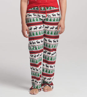 Women's Elk Fair Isle Jersey Pajama Pants - 0